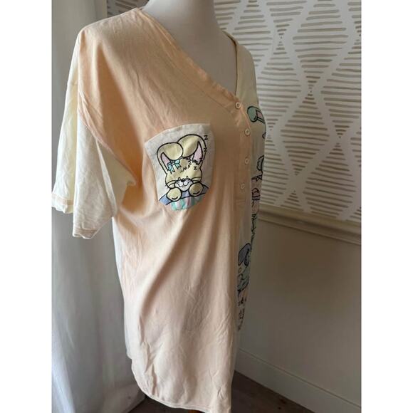 DoReMi Vintage 90s Women’s Medium Cartoon Bunny Nightgown Pajamas - Picture 5 of 5